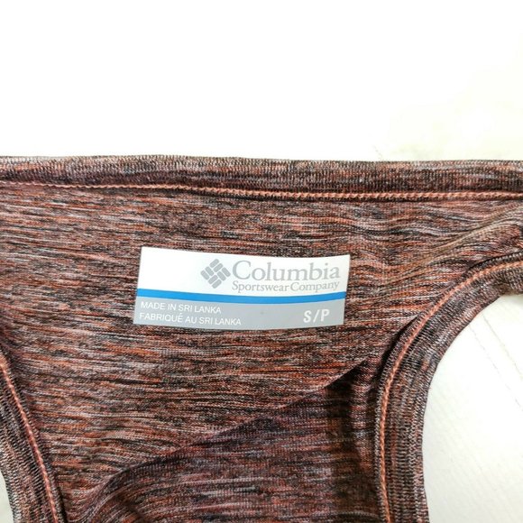 Columbia Women's Tank Top Small Orange Space dye Moisture Wick Reflective - Picture 5 of 5